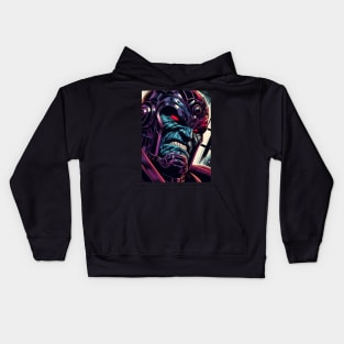 Conquer the Cosmos with Darkseid: Legendary Art and Overlord Designs Await! Kids Hoodie